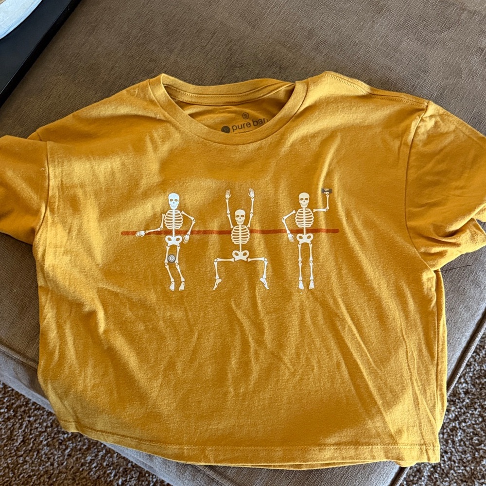 Skeleton PB Gold Graphic Tee with Skeleton Design